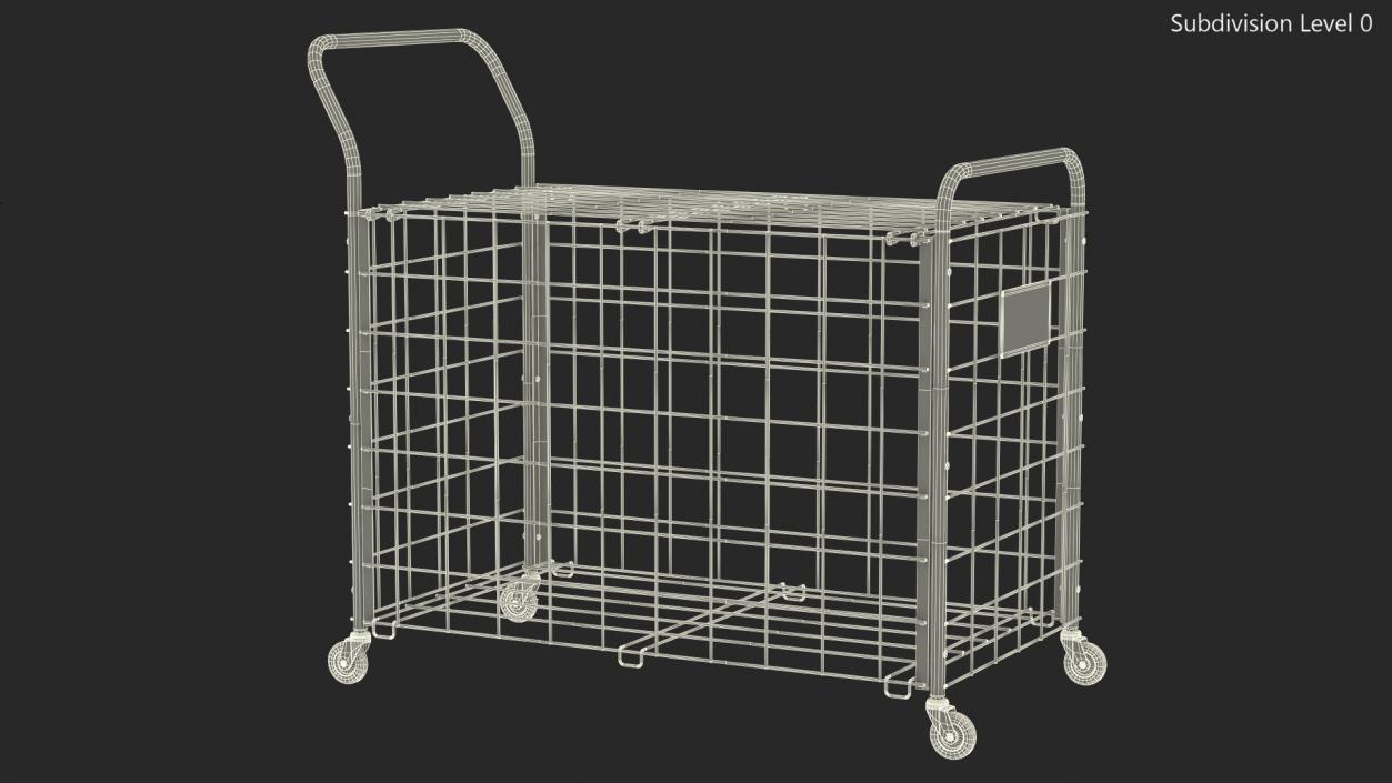 3D Black Metal Sports Ball Storage Cart