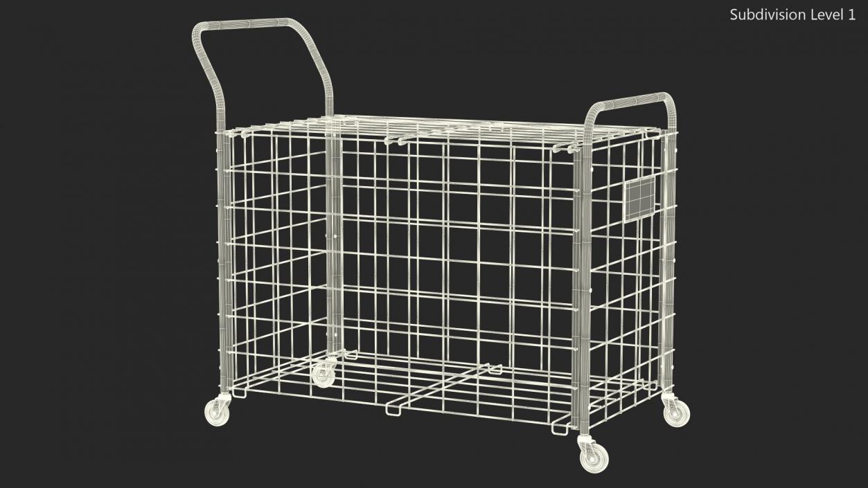 3D Black Metal Sports Ball Storage Cart