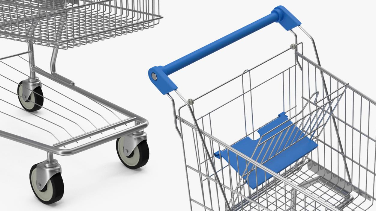 3D model Electric Shopping Cart Retriever with Trolley