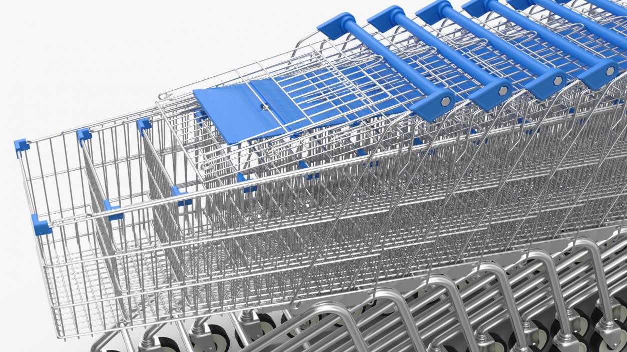 3D model Electric Shopping Cart Retriever with Trolley