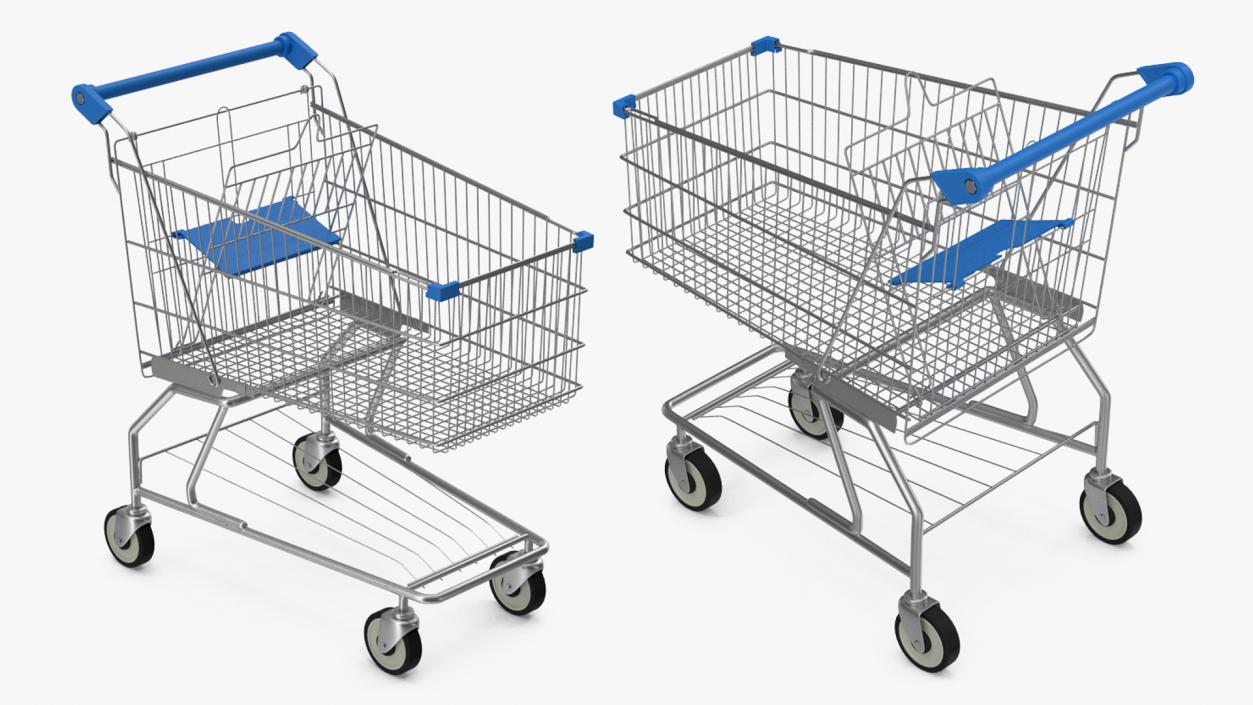 3D model Electric Shopping Cart Retriever with Trolley