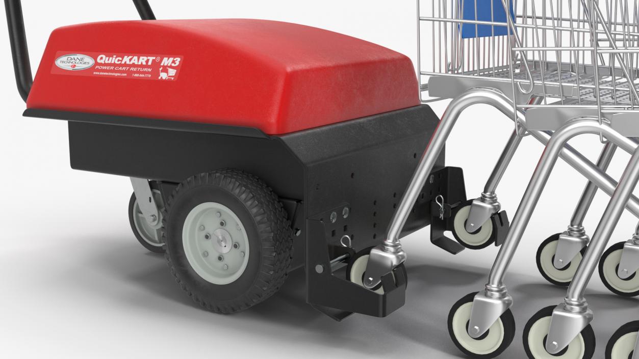 3D model Electric Shopping Cart Retriever with Trolley