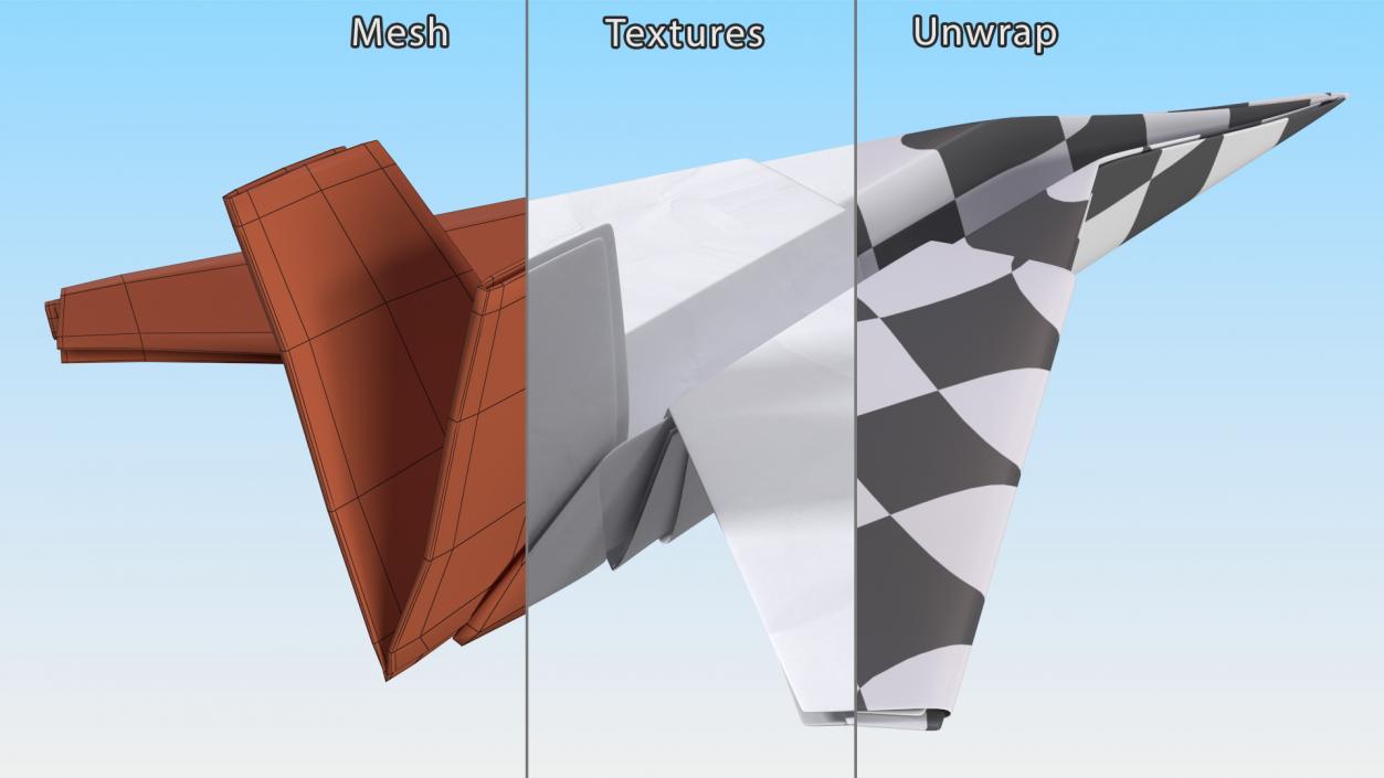 Origami Paper Airplane 2 3D model