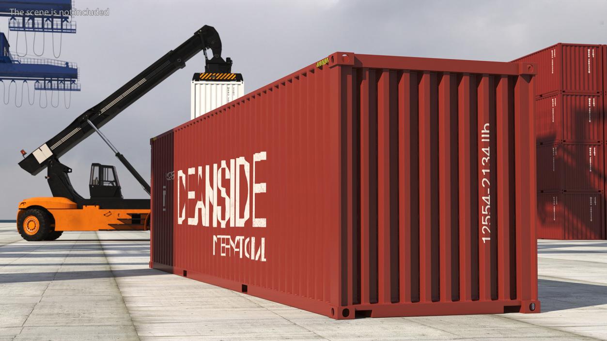 3D High Cube Shipping Container 40FT model