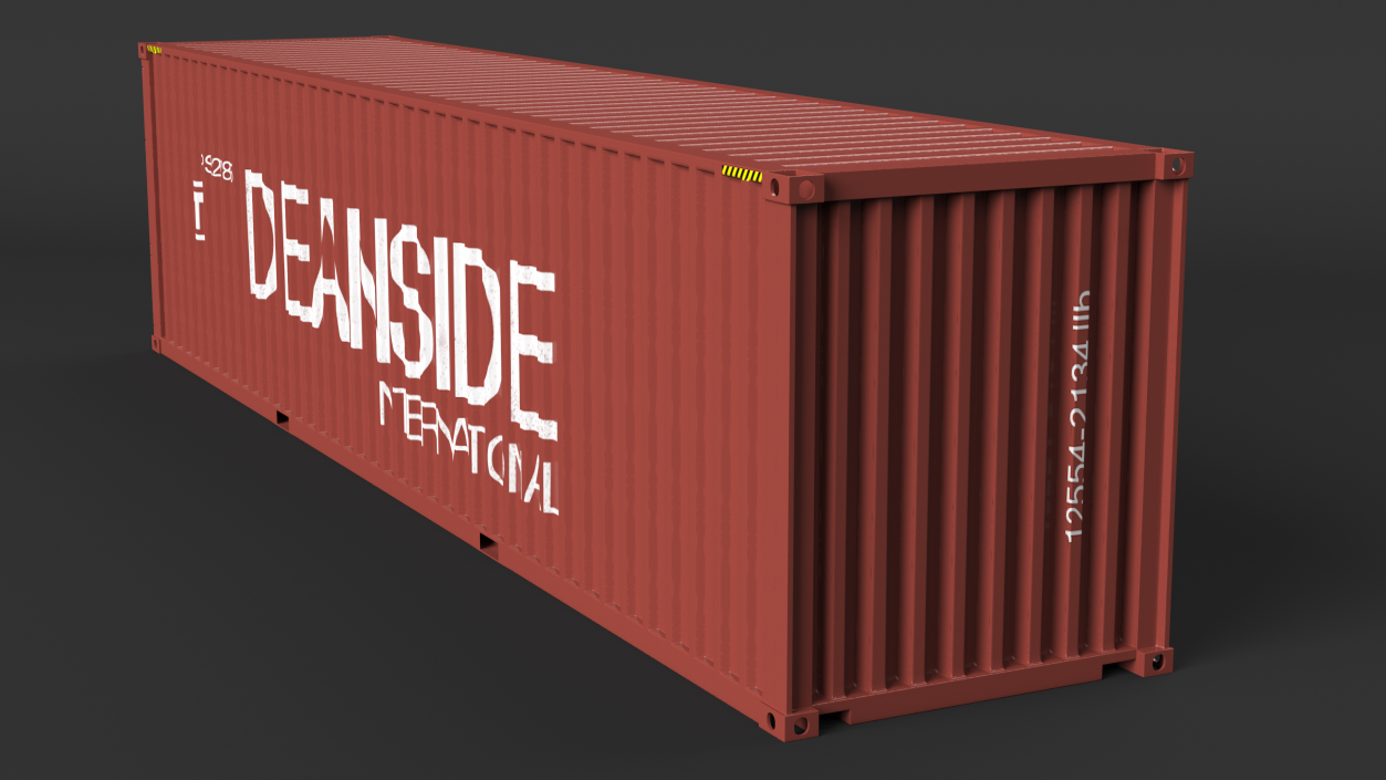 3D High Cube Shipping Container 40FT model