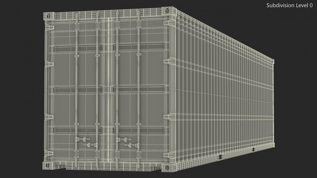 3D High Cube Shipping Container 40FT model