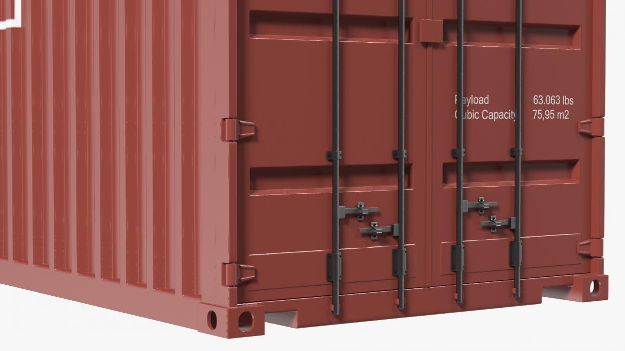 3D High Cube Shipping Container 40FT model