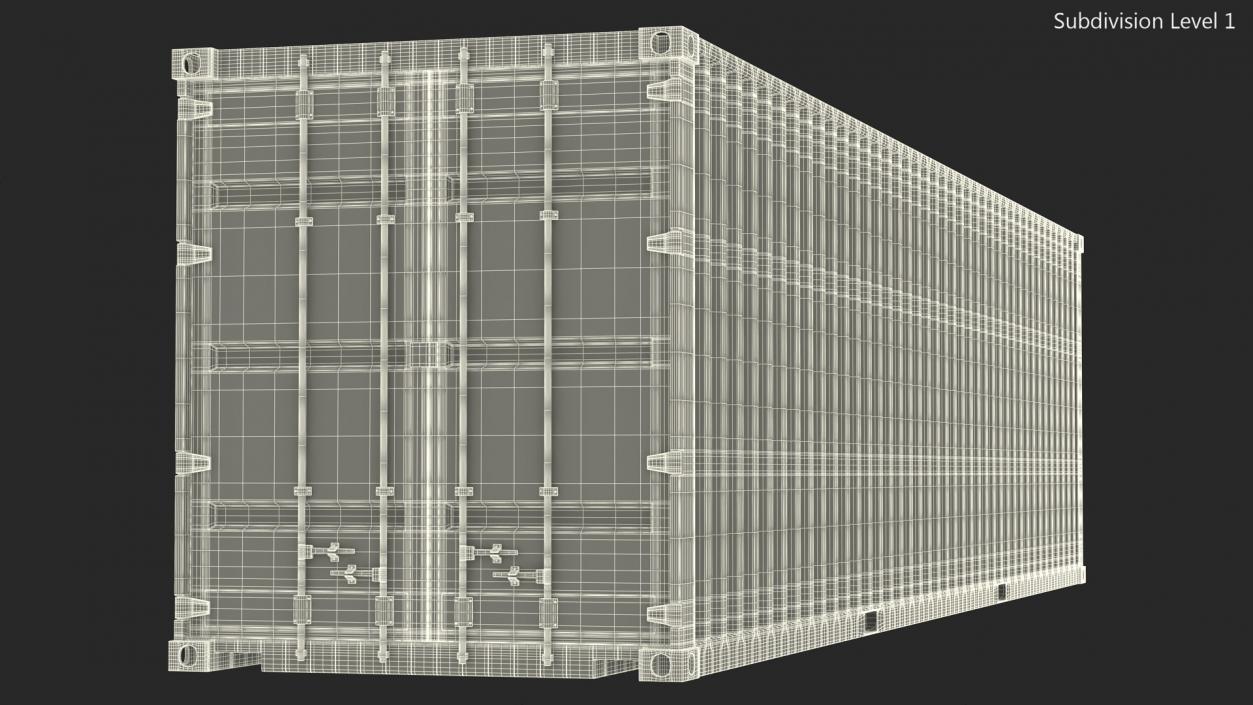 3D High Cube Shipping Container 40FT model