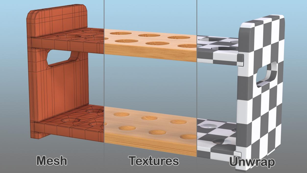 Test Tube Rack 3D model