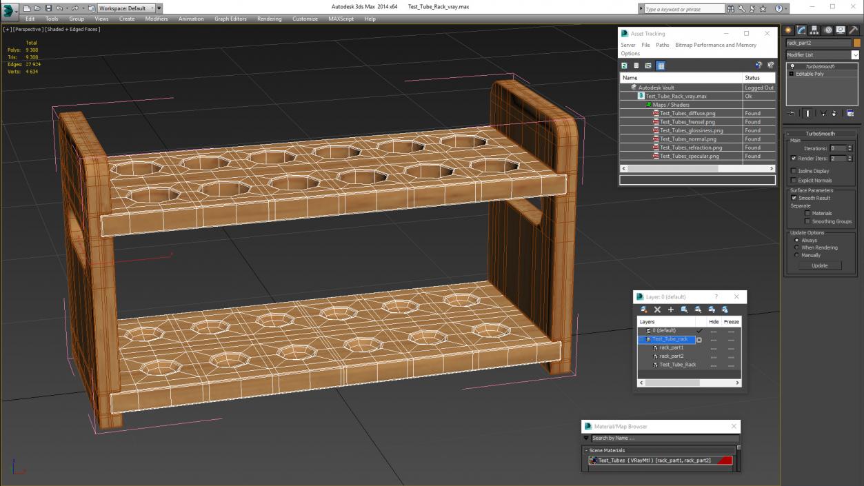 Test Tube Rack 3D model