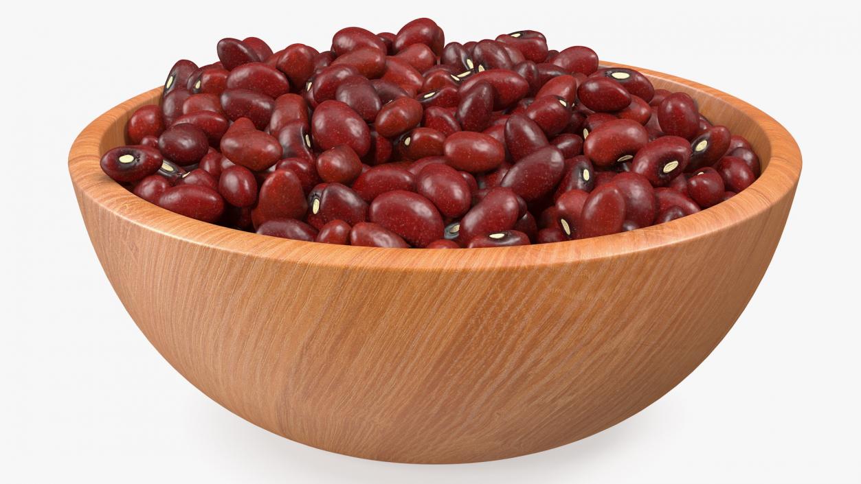 Full Bowl of Dark Red Kidney Beans 3D model