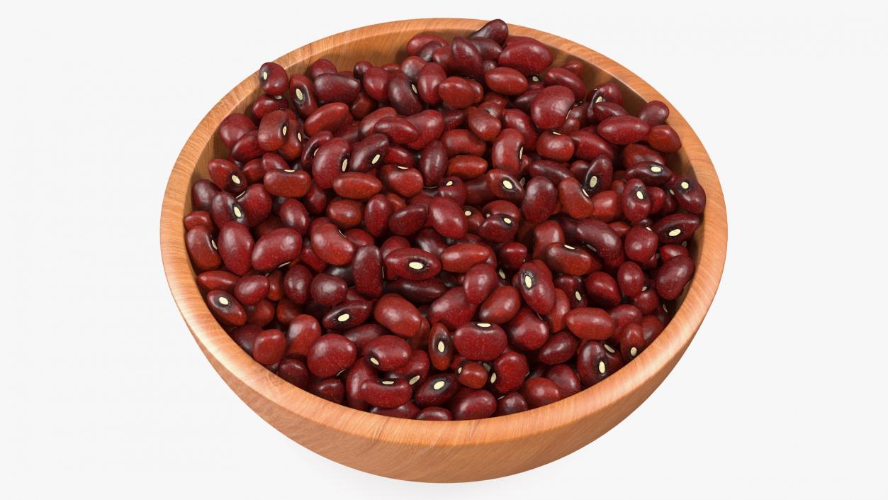 Full Bowl of Dark Red Kidney Beans 3D model