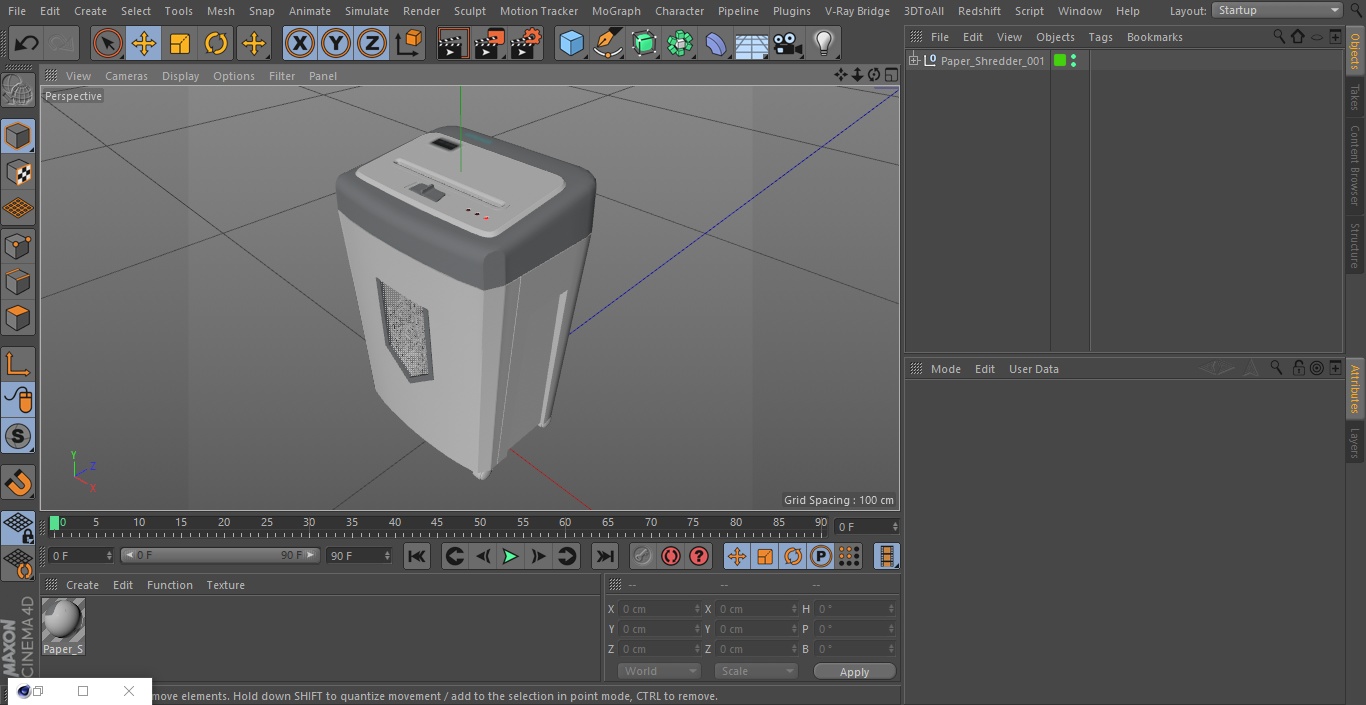 Paper Shredder 3D model