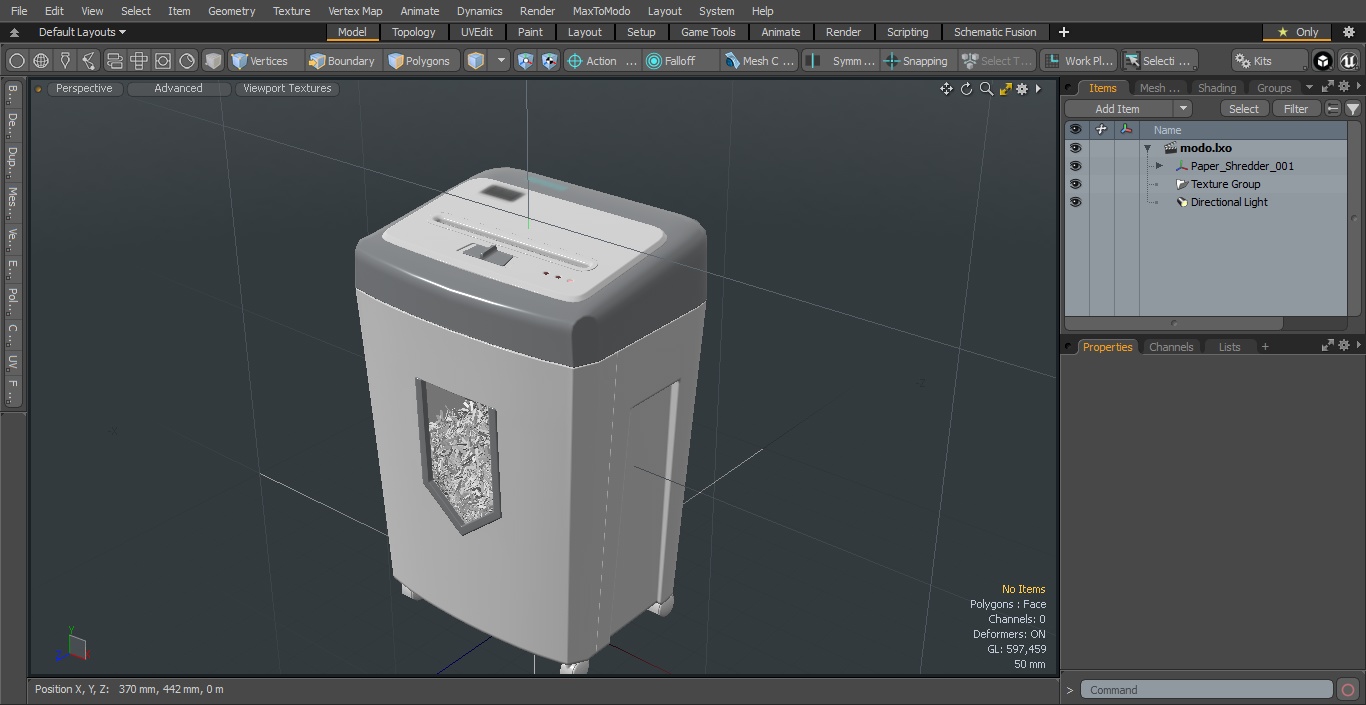 Paper Shredder 3D model