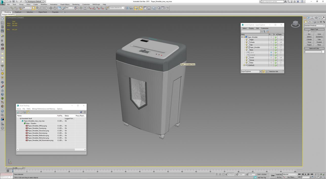 Paper Shredder 3D model