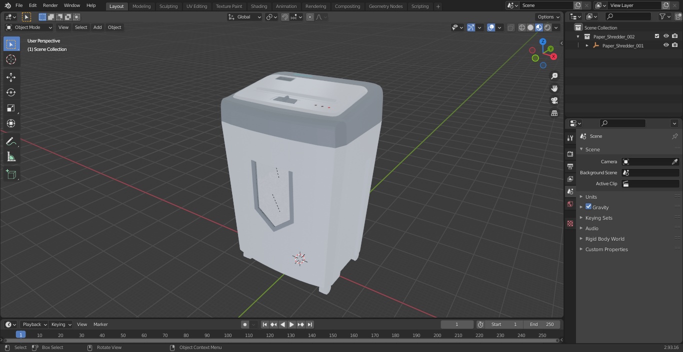 Paper Shredder 3D model