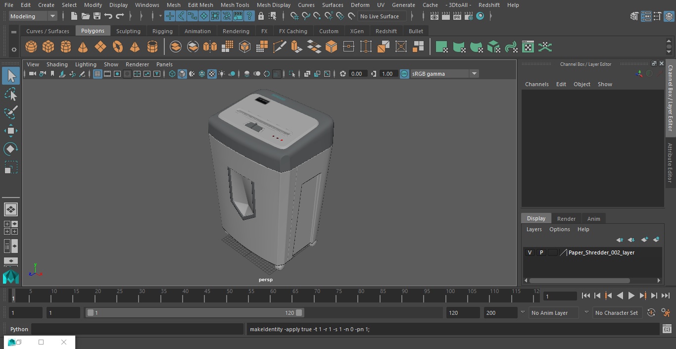 Paper Shredder 3D model