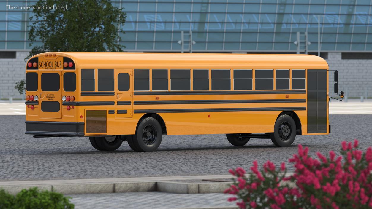 3D Blue Bird TX3 School Bus Exterior Only model