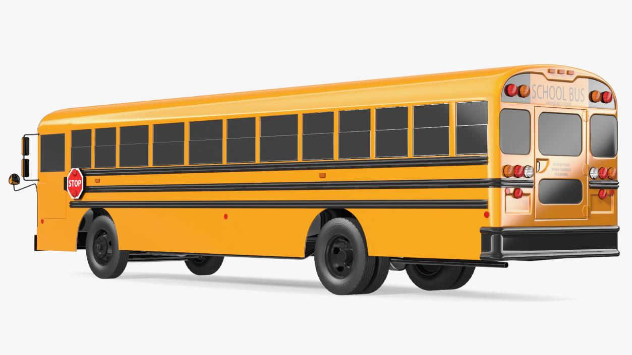 3D Blue Bird TX3 School Bus Exterior Only model