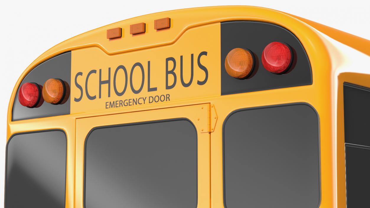 3D Blue Bird TX3 School Bus Exterior Only model