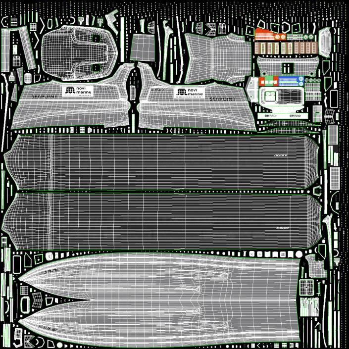 Military Twin-Engine Boat Waverider 1060 GRP 3D model