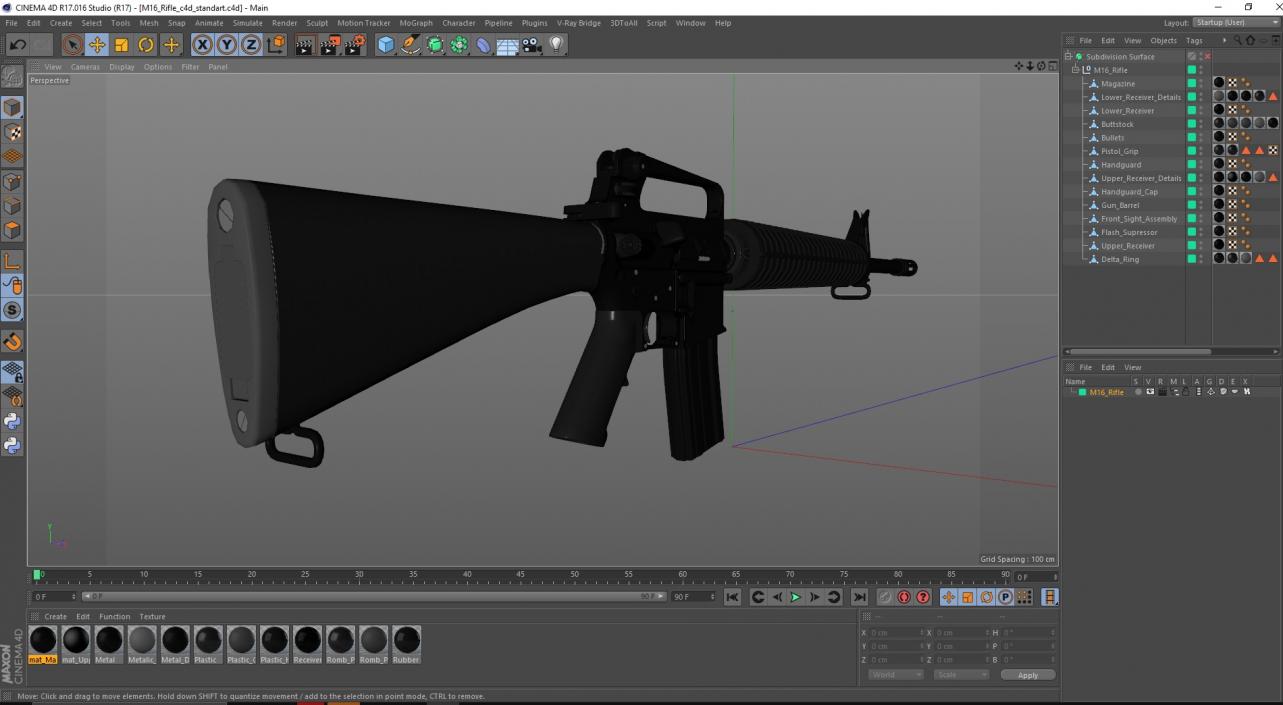 M16 Rifle 3D model