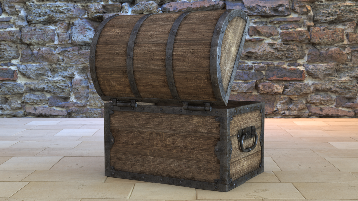 3D model Antique Wooden Chest