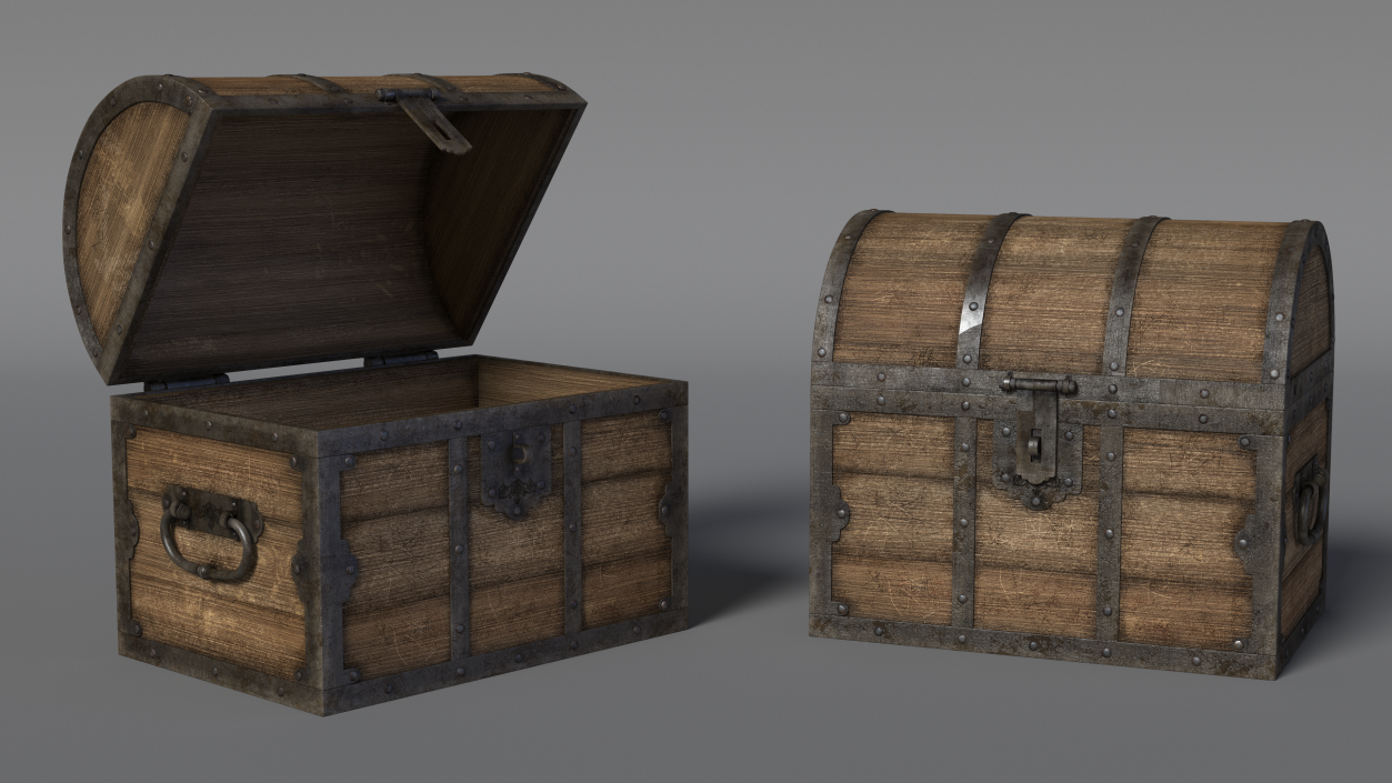 3D model Antique Wooden Chest