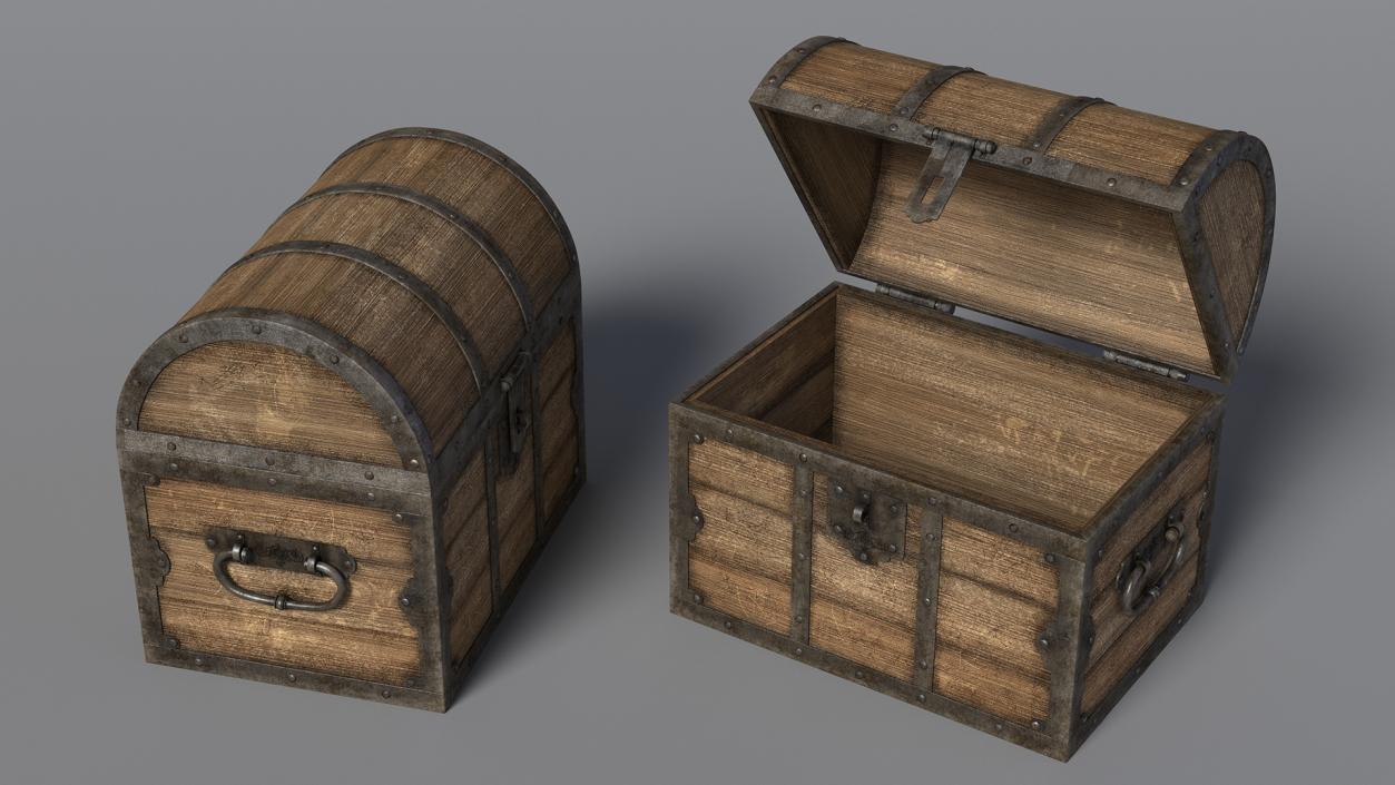 3D model Antique Wooden Chest