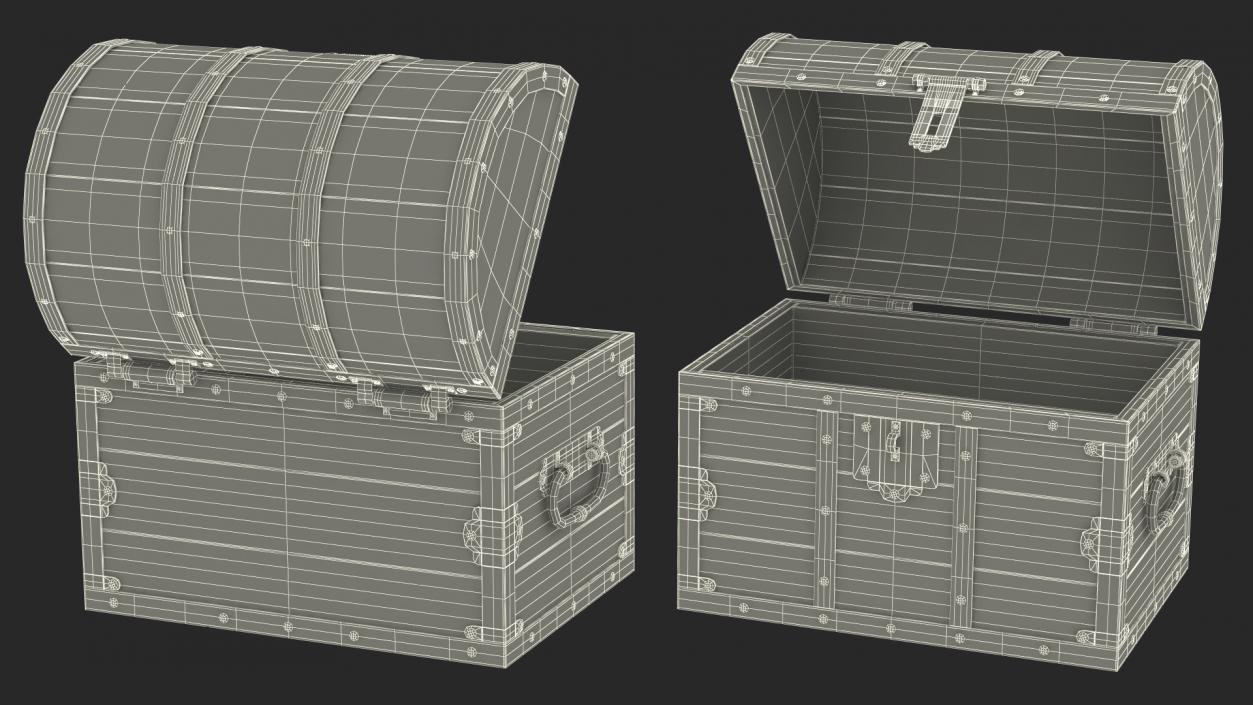 3D model Antique Wooden Chest