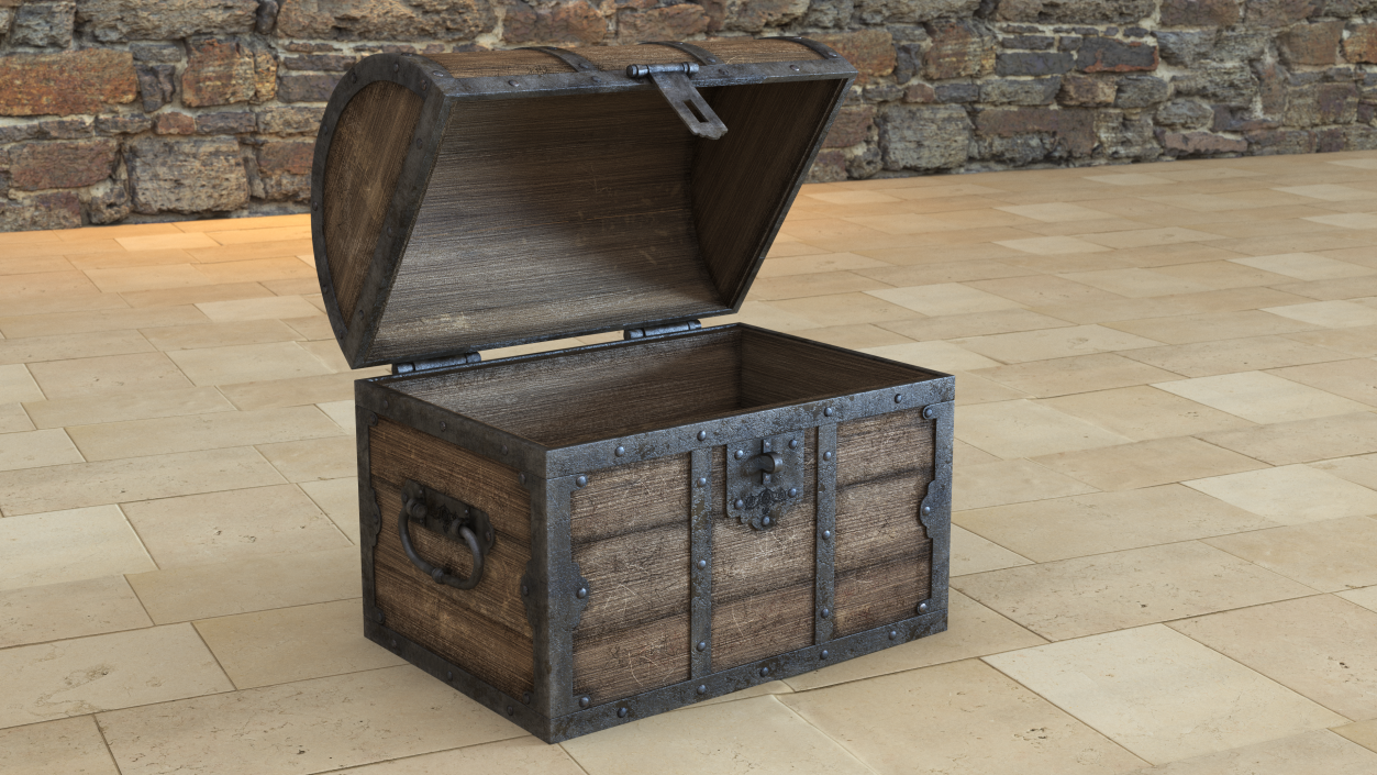 3D model Antique Wooden Chest