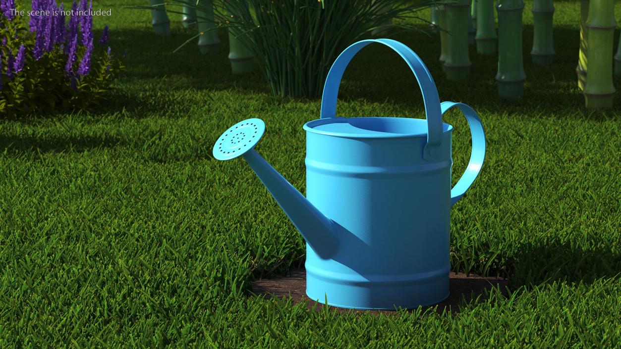 1 Gallon Blue Metal Watering Can 3D