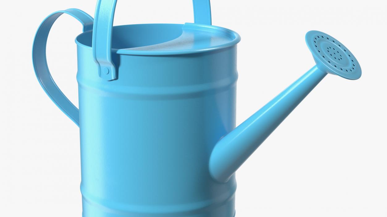 1 Gallon Blue Metal Watering Can 3D