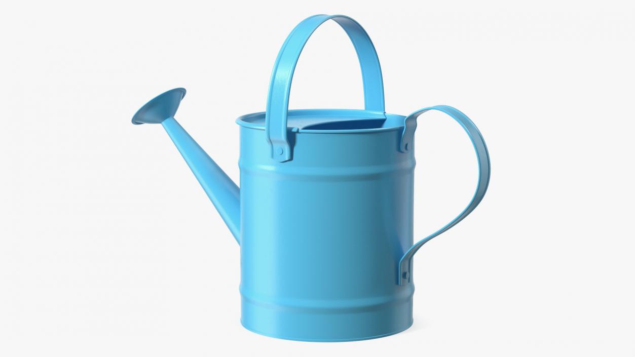 1 Gallon Blue Metal Watering Can 3D