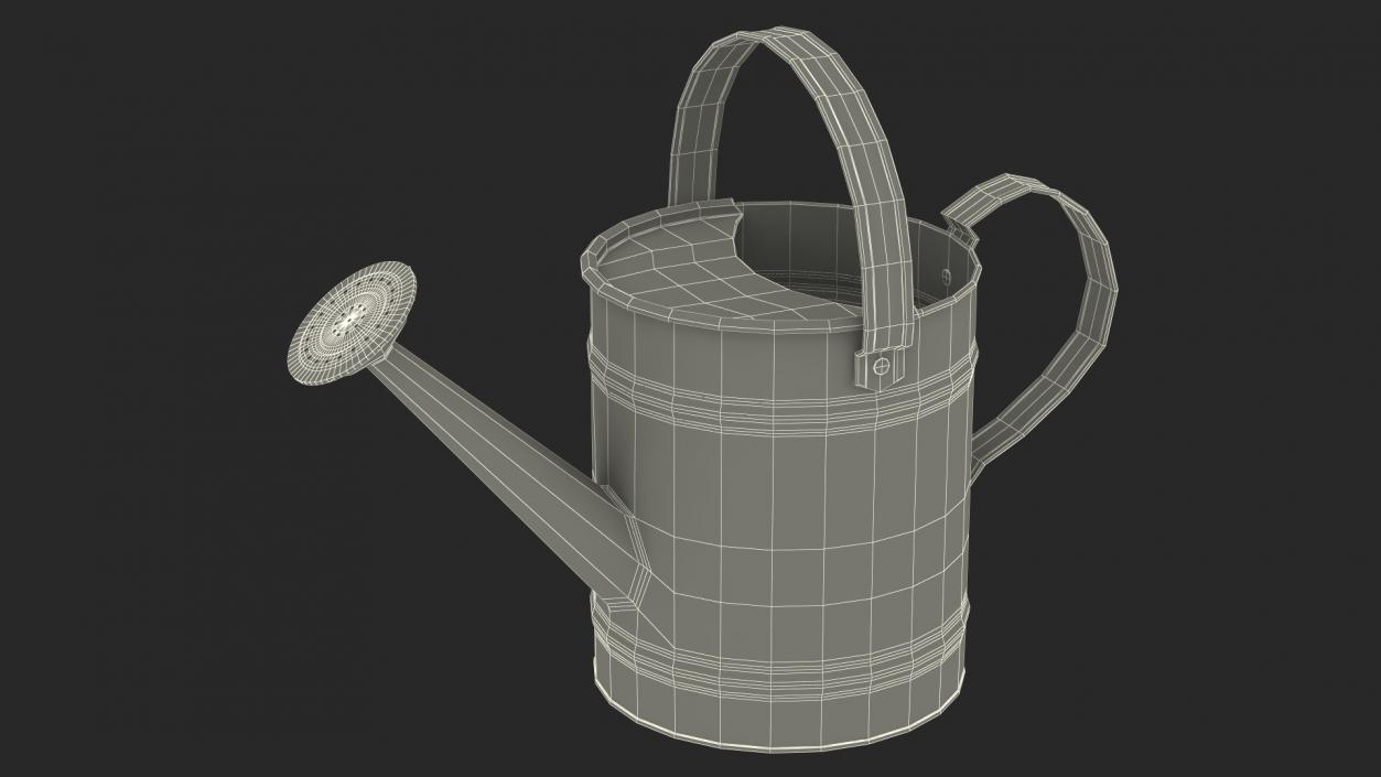 1 Gallon Blue Metal Watering Can 3D