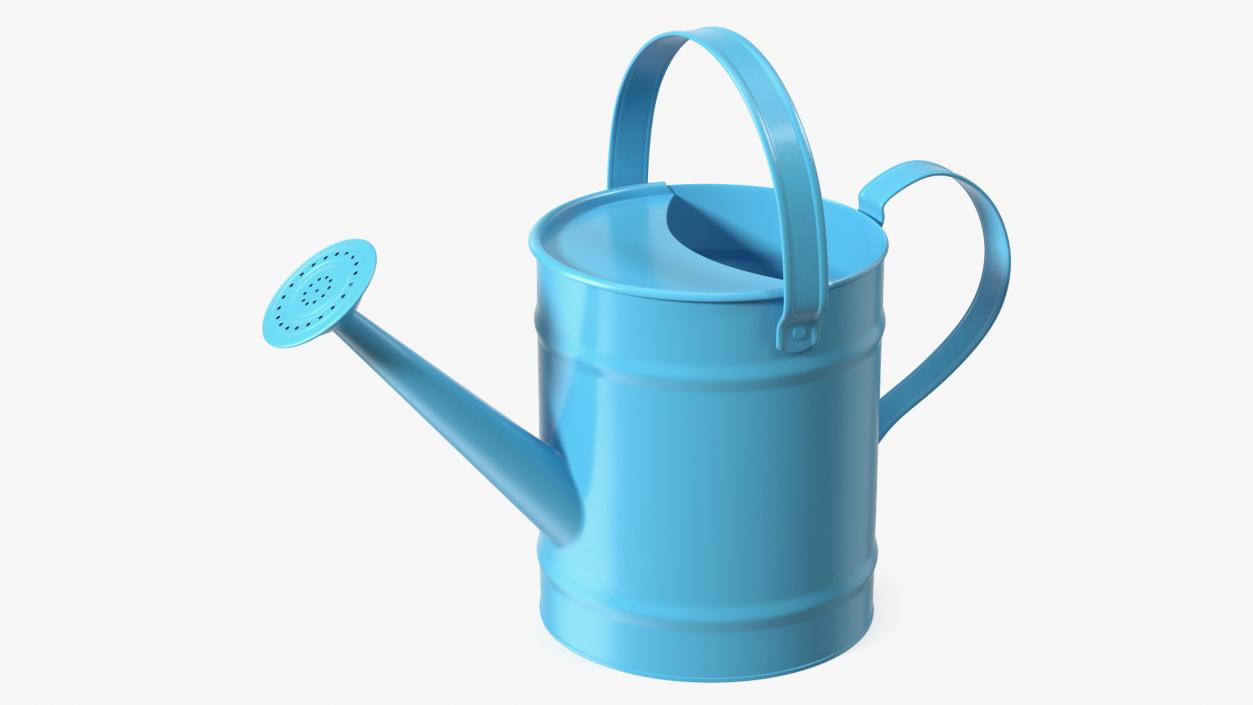 1 Gallon Blue Metal Watering Can 3D