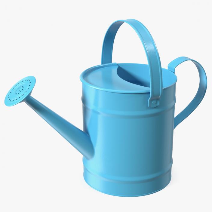 1 Gallon Blue Metal Watering Can 3D