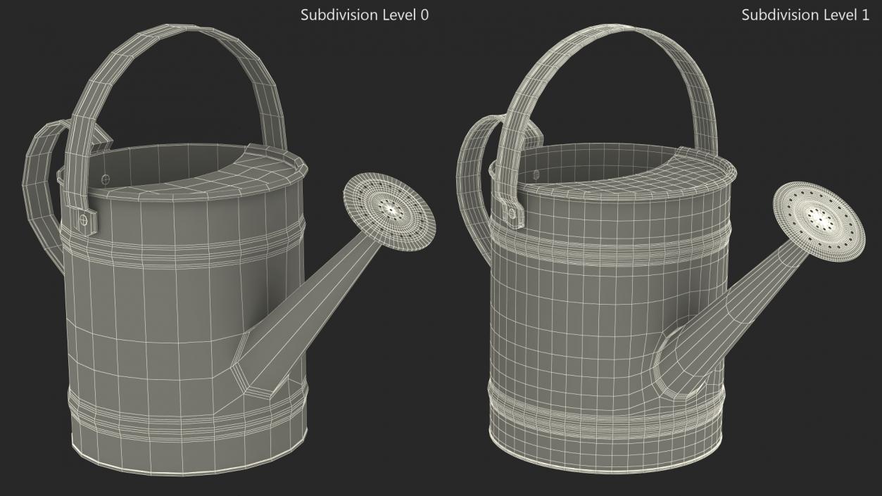 1 Gallon Blue Metal Watering Can 3D