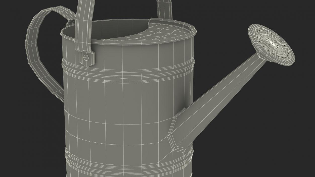 1 Gallon Blue Metal Watering Can 3D