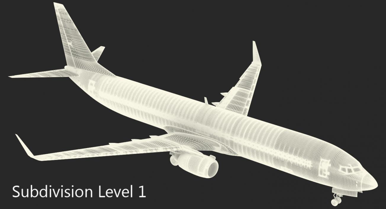 Boeing 737-900 Delta Air Lines Rigged 3D