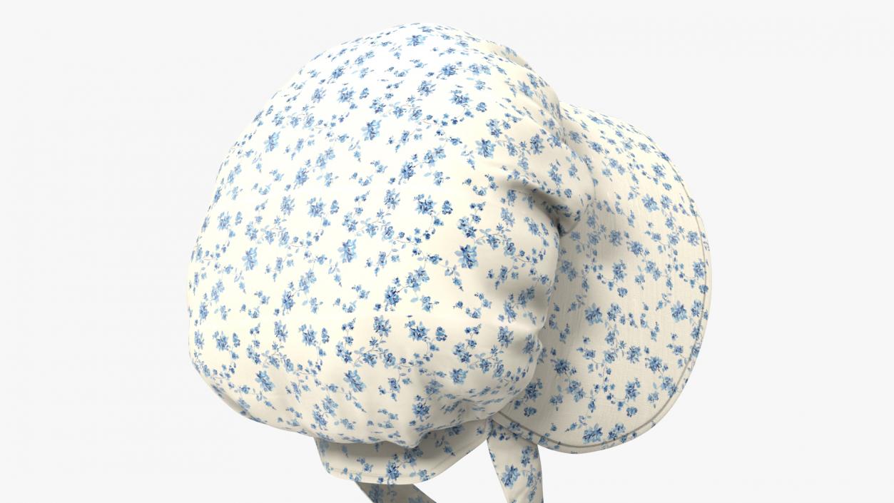 3D model Cotton Bonnet Blue Floret