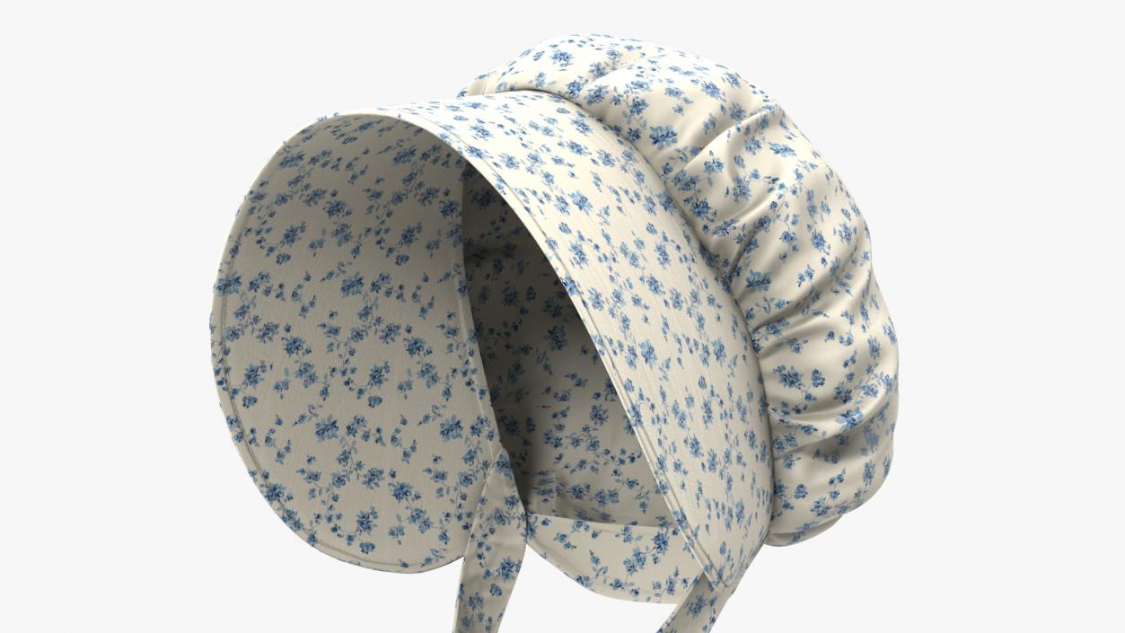 3D model Cotton Bonnet Blue Floret