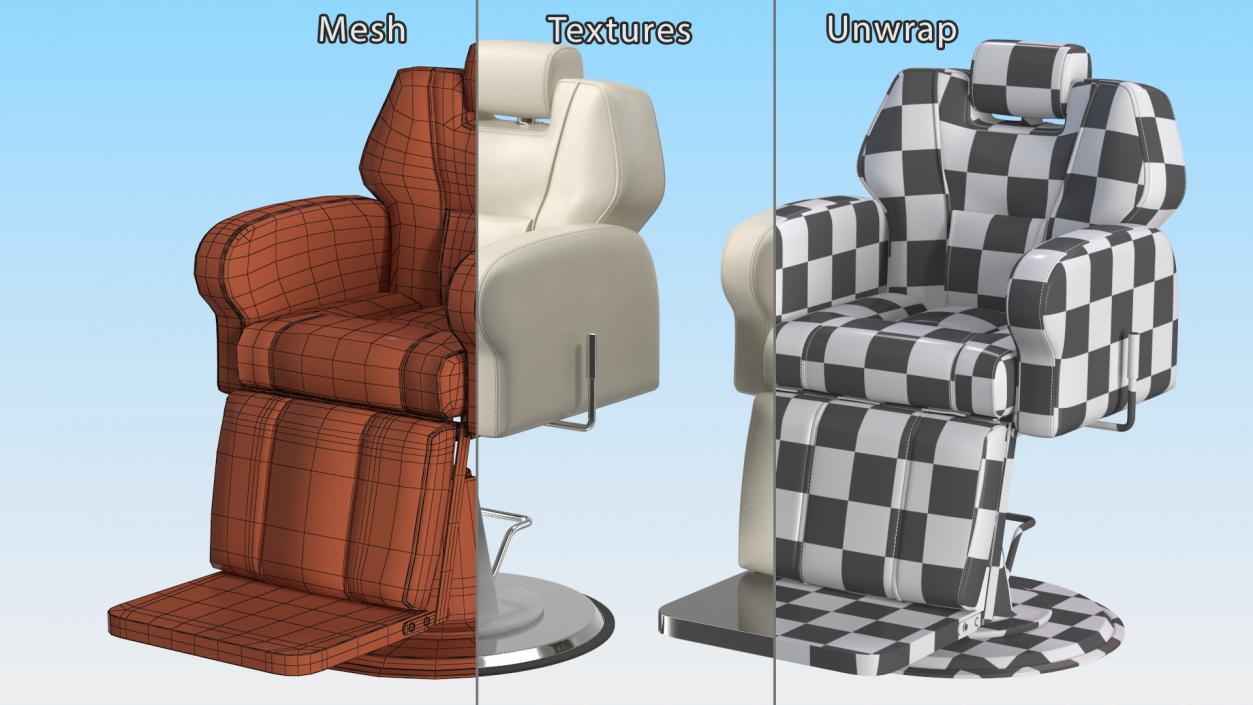 Beauty Salon Chair White 3D model