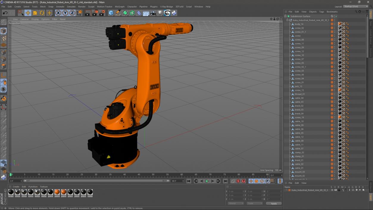 3D Kuka Industrial Robot Arm KR 30-3 model