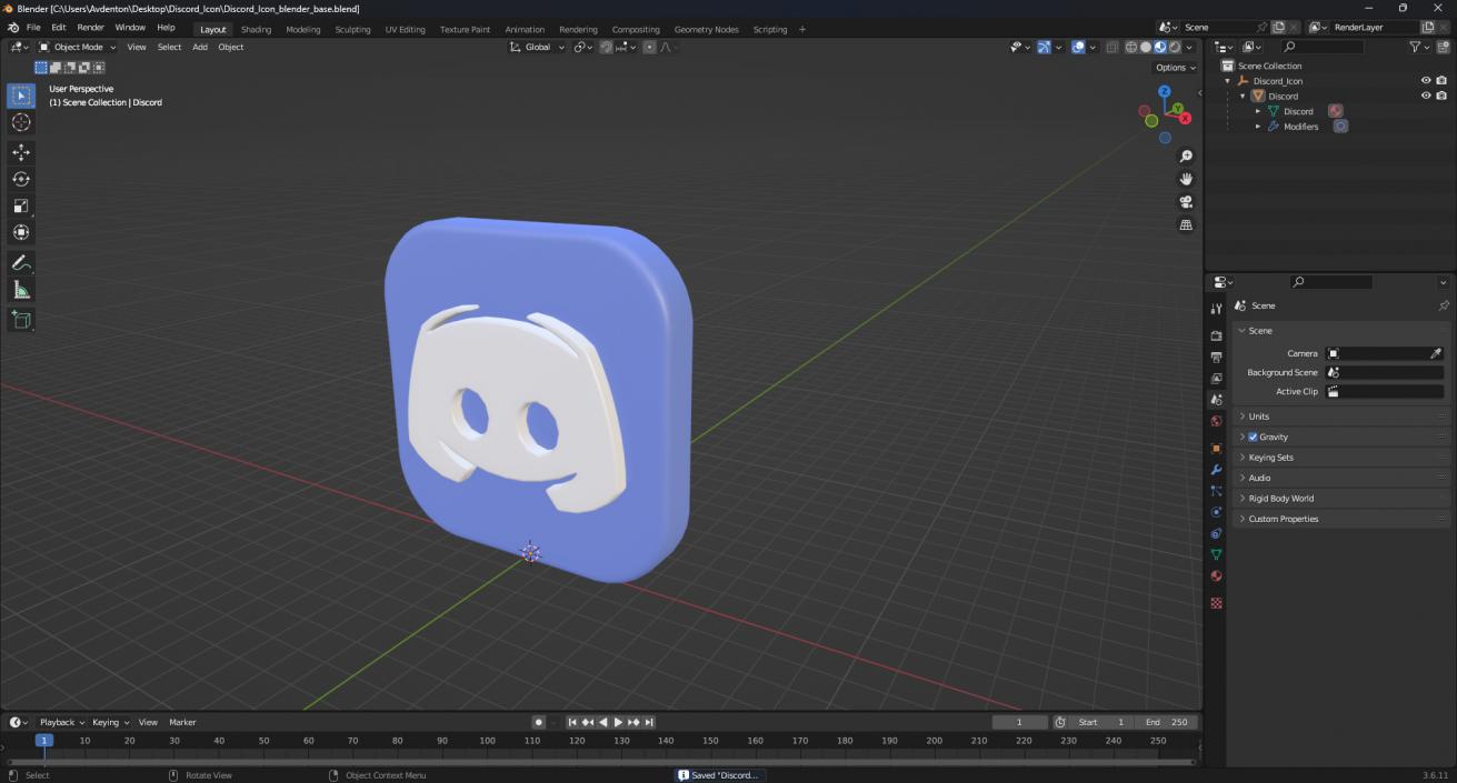 Discord Icon 2 3D model