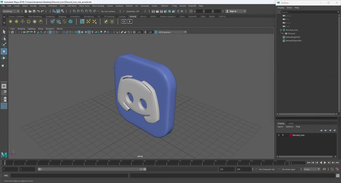 Discord Icon 2 3D model