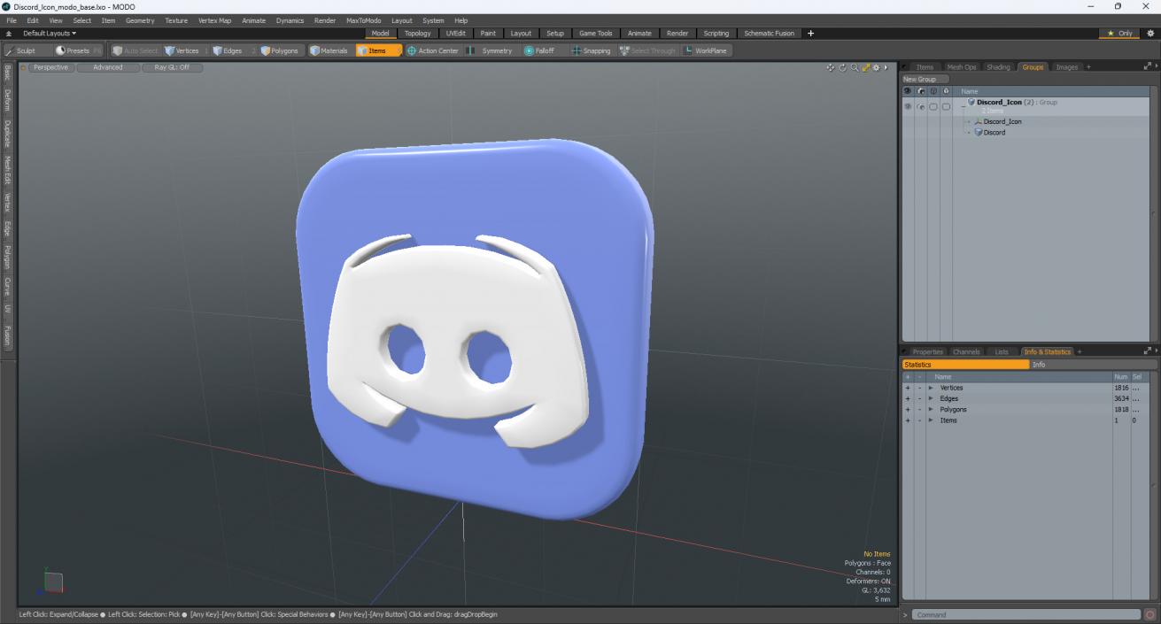 Discord Icon 2 3D model