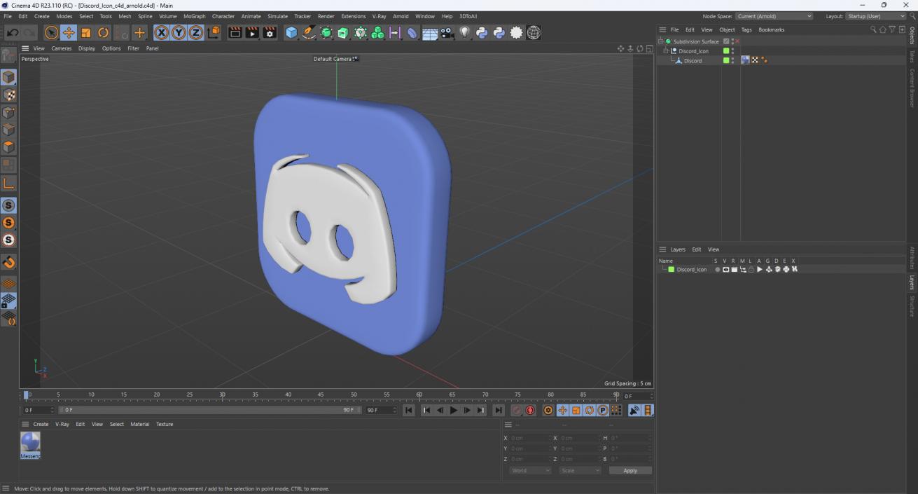 Discord Icon 2 3D model