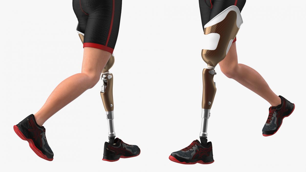 3D model Man with Prosthetic Leg Rigged