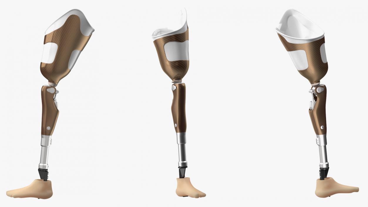 3D model Man with Prosthetic Leg Rigged